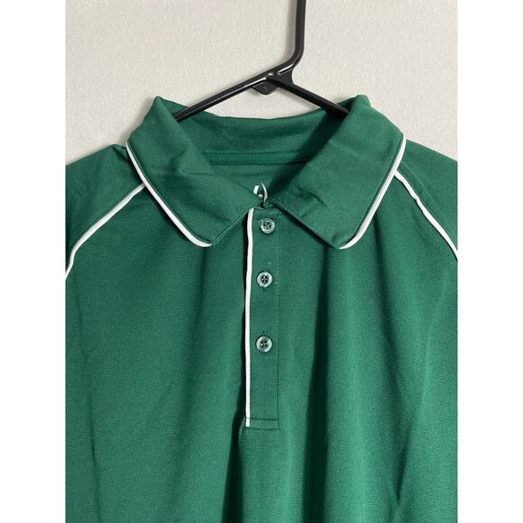 NEW Harrow Exult Polo Shirt Mens Sz M Forest Green Moisture Wicking Sport Tech - Picture 4 of 13